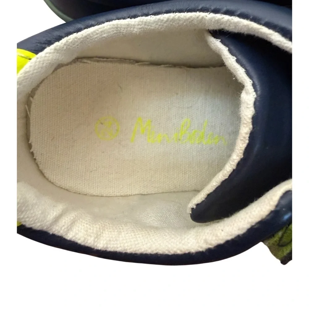 Mini Boden Kids Navy and Green Velcro Sneakers-Euro size 24 US size 7.5